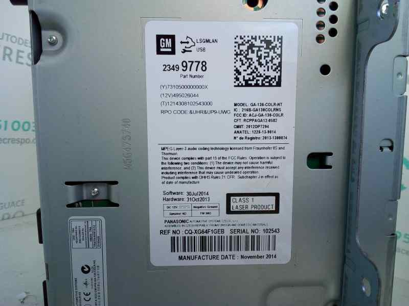 SISTEMA AUDIO / RADIO CD A2C96673900  - imagen 5