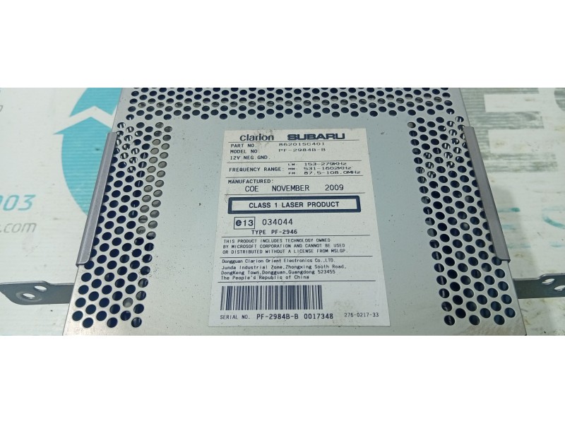 SISTEMA AUDIO / RADIO CD 86201SC401  - imagen 3