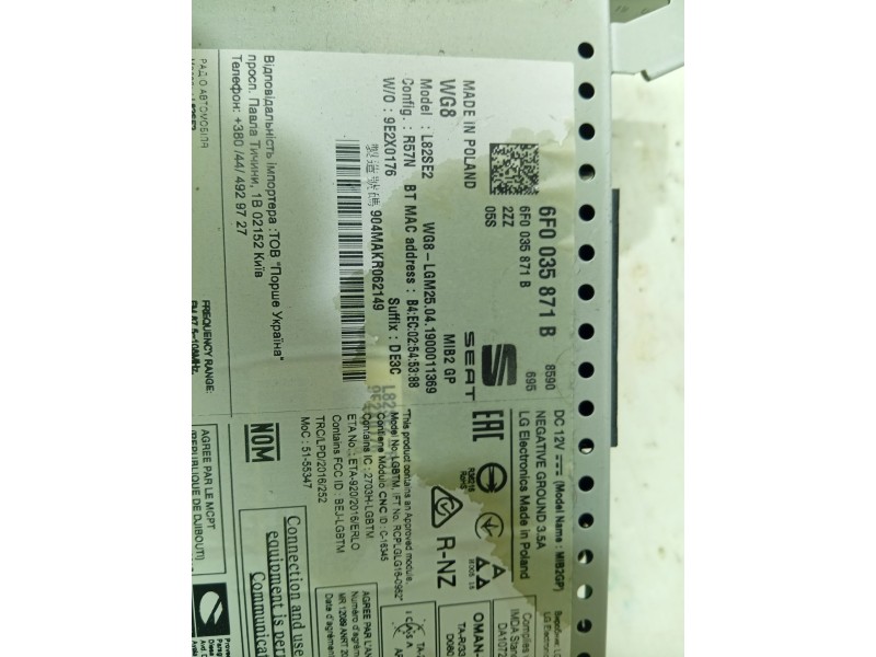 SISTEMA AUDIO / RADIO CD 6F0035871B  - imagen 5