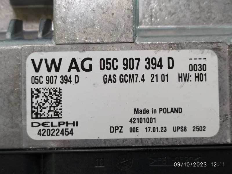 CENTRALITA MOTOR UCE 05C907394D 42022454  - imagen 3